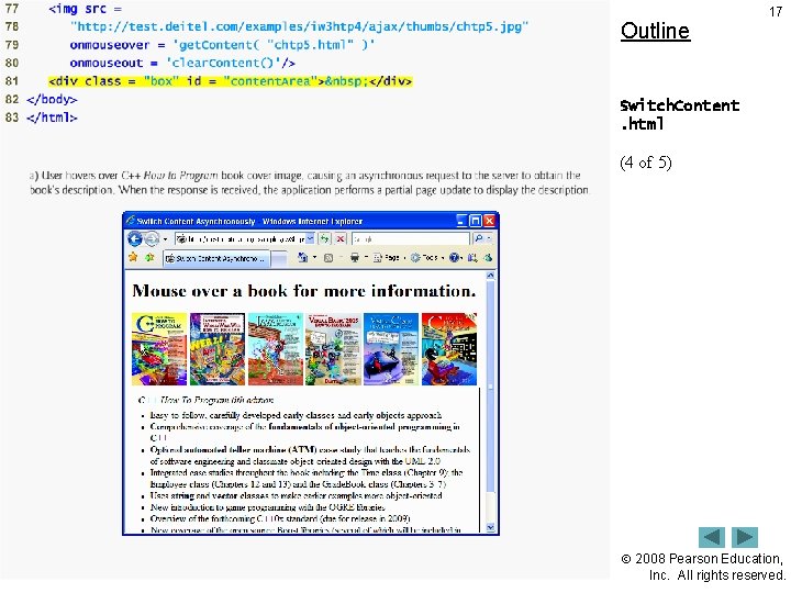 Outline 17 Switch. Content. html (4 of 5) 2008 Pearson Education, Inc. All rights
