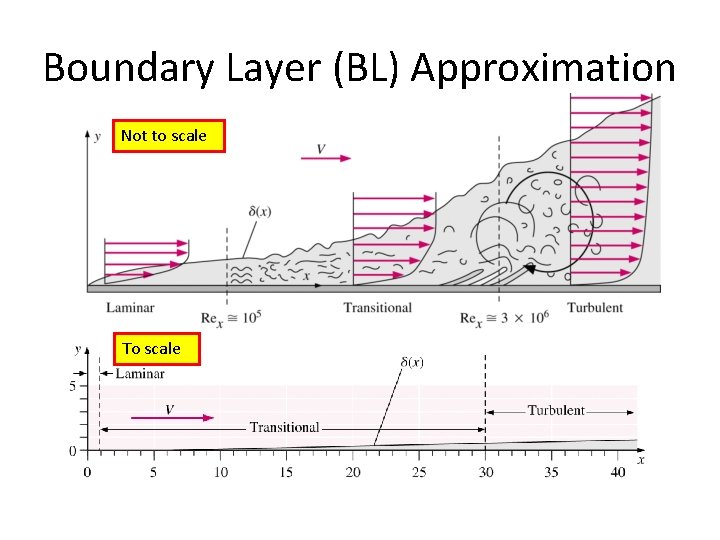 Boundary Layer (BL) Approximation Not to scale To scale 