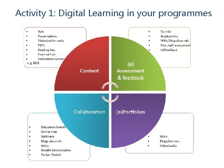 Activity 1: Digital Learning in your programmes 