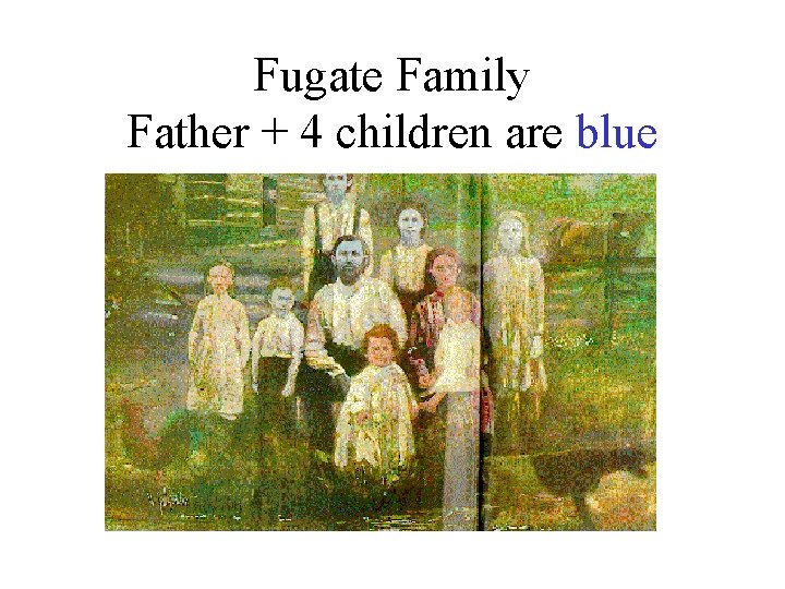 Fugate Family Father + 4 children are blue 