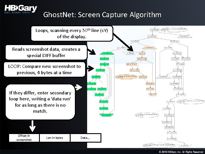 Ghost. Net: Screen Capture Algorithm Loops, scanning every 50 th line (c. Y) of