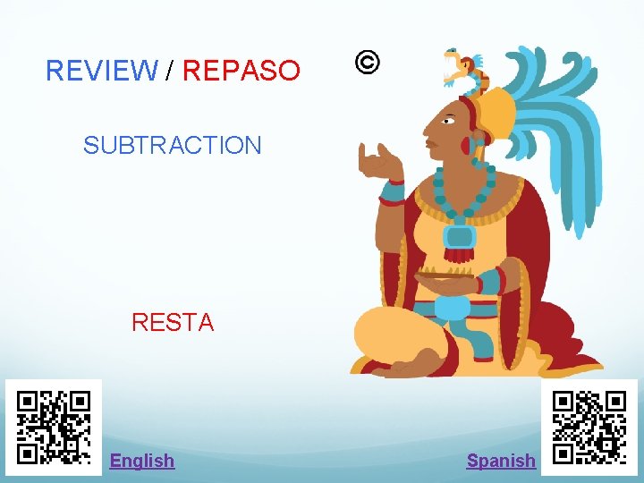 REVIEW / REPASO SUBTRACTION RESTA English Spanish 