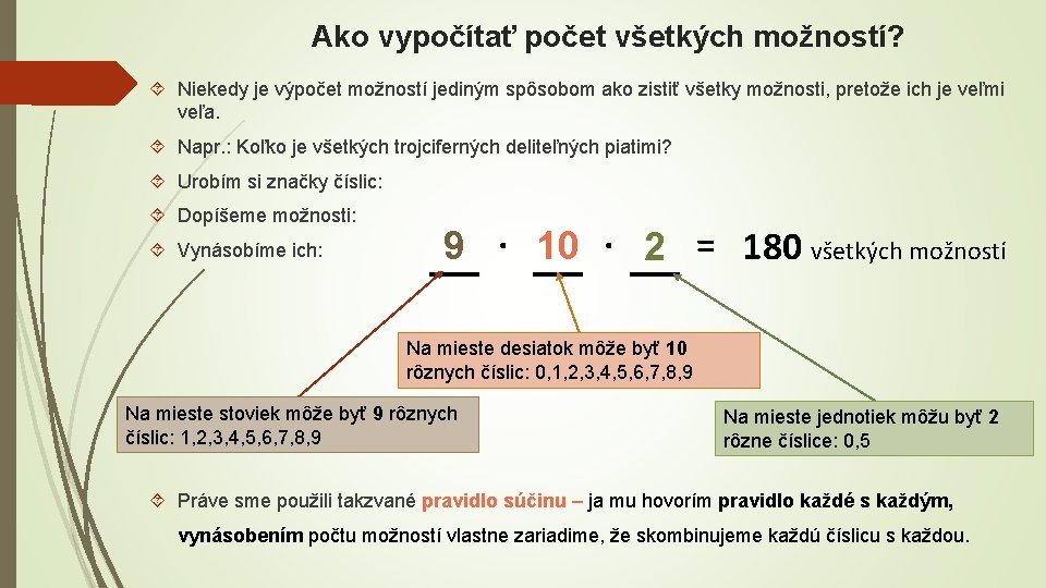 Ako vypočítať počet všetkých možností? Niekedy je výpočet možností jediným spôsobom ako zistiť všetky