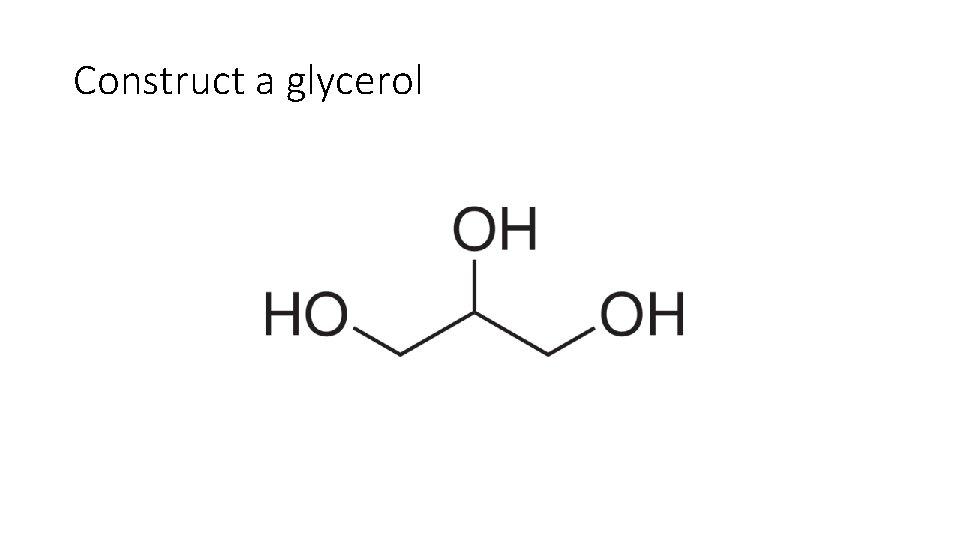 Construct a glycerol 