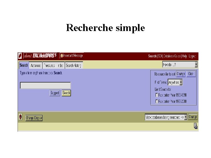 Recherche simple 