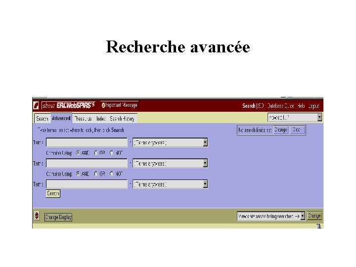 Recherche avancée 