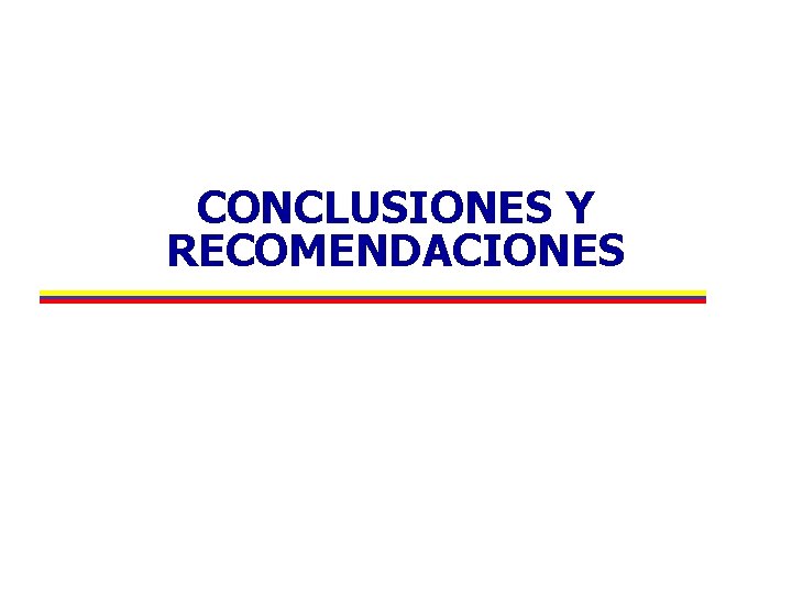 CONCLUSIONES Y RECOMENDACIONES 