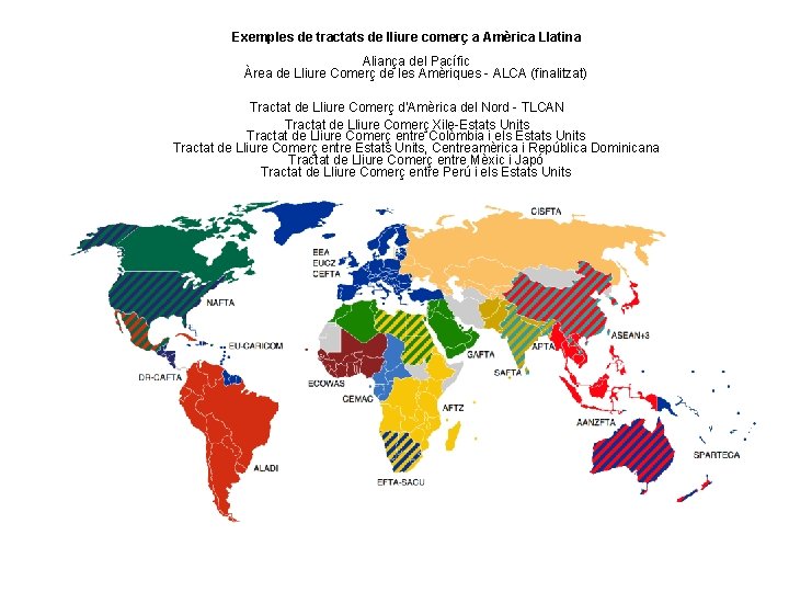 Exemples de tractats de lliure comerç a Amèrica Llatina Aliança del Pacífic Àrea de