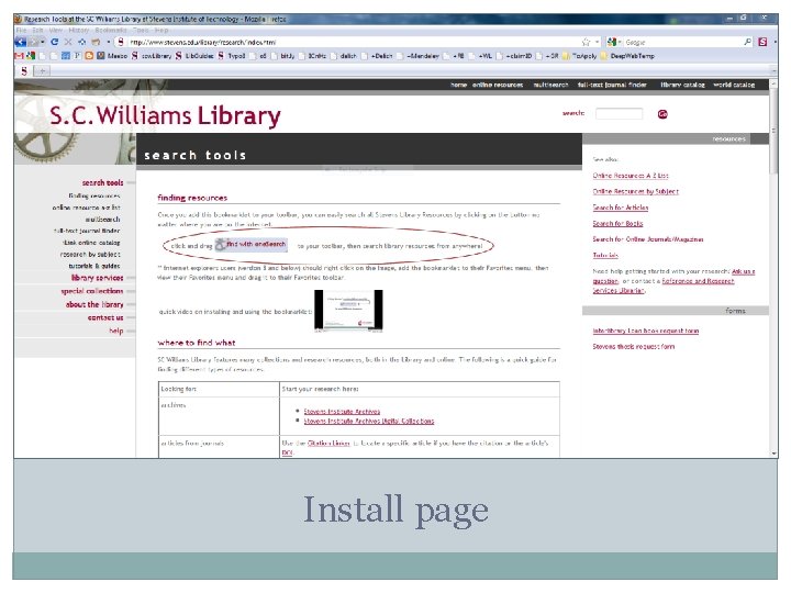 Install page 