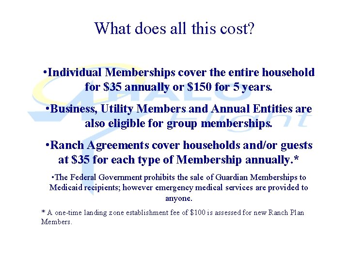 What does all this cost? • Individual Memberships cover the entire household for $35