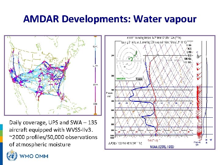 AMDAR Developments: Water vapour Daily coverage, UPS and SWA – 135 aircraft equipped with