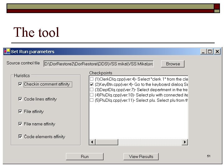 The tool 51 The tool 51