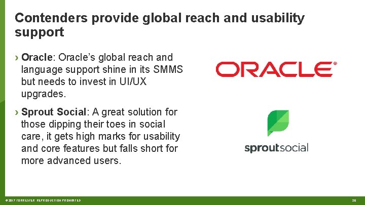 Contenders provide global reach and usability support › Oracle: Oracle’s global reach and language