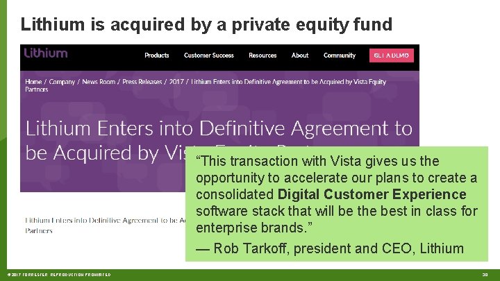 Lithium is acquired by a private equity fund “This transaction with Vista gives us