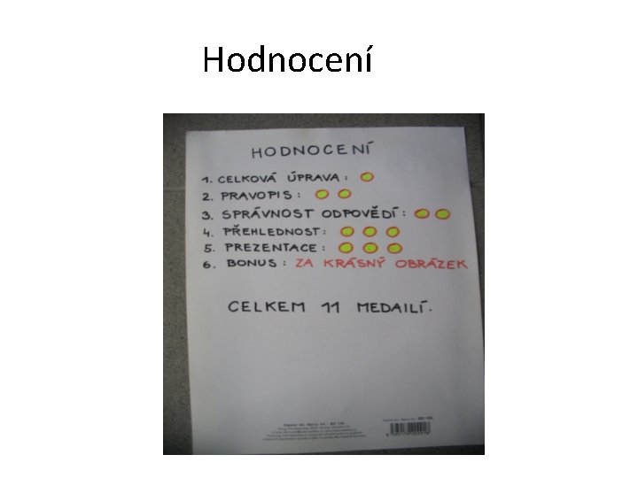 Hodnocení 