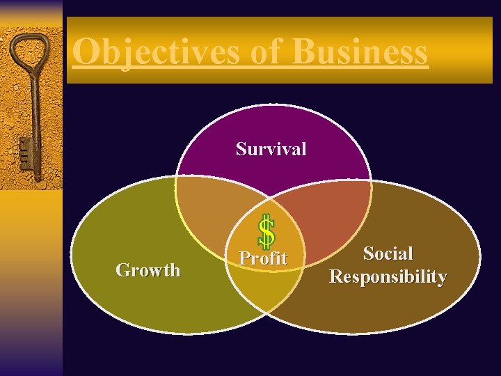 Objectives of Business Survival Growth Profit Social Responsibility 