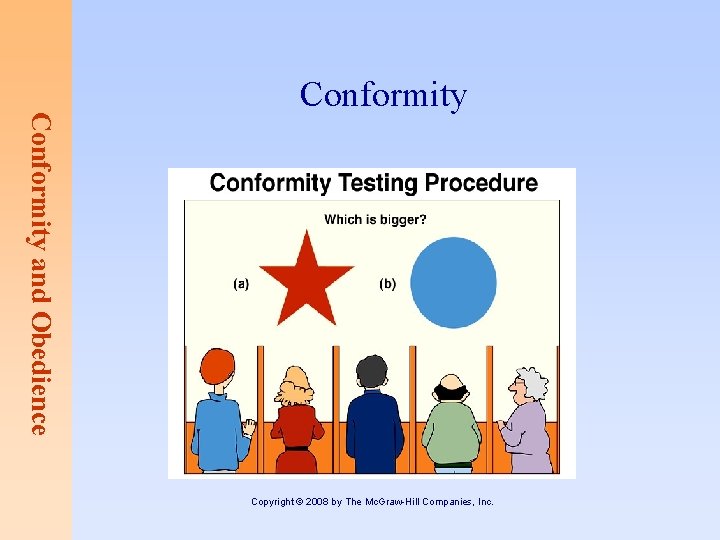 Conformity and Obedience Conformity Copyright © 2008 by The Mc. Graw-Hill Companies, Inc. 