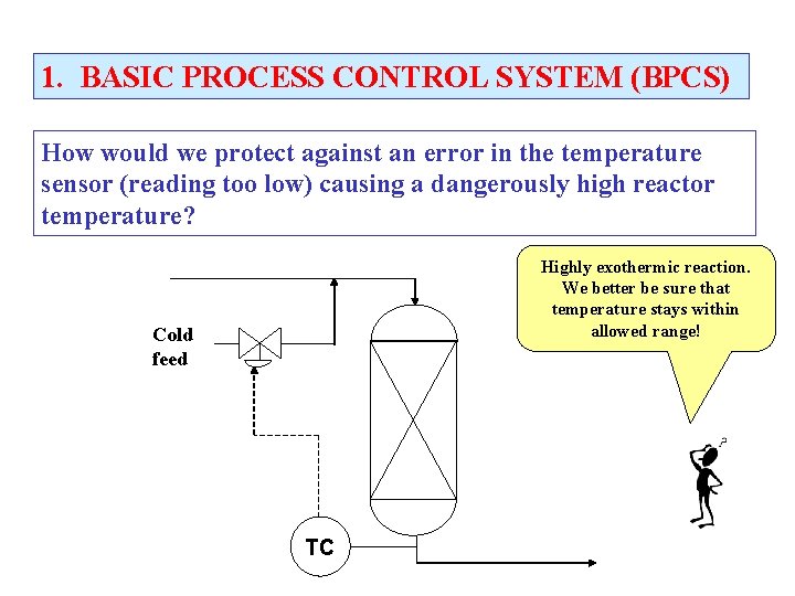 1. BASIC PROCESS CONTROL SYSTEM (BPCS) How would we protect against an error in