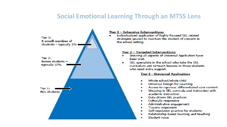 Social Emotional Learning Through an MTSS Lens 