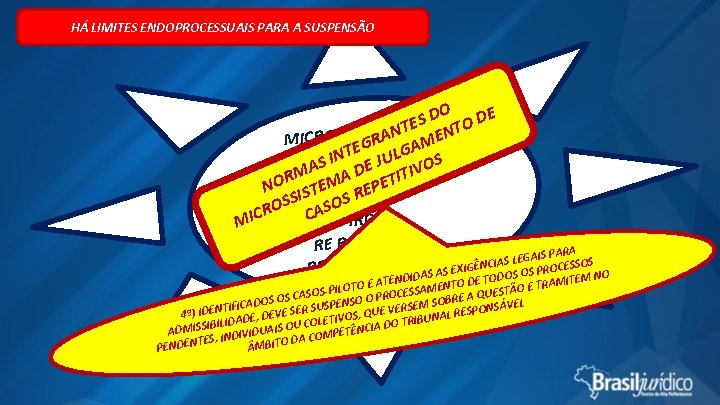 HÁ LIMITES ENDOPROCESSUAIS PARA A SUSPENSÃO DO DE S E MNAT DE ENTO E