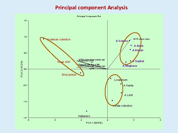 Principal component Analysis Principal Component Plot 1. 5 1. 0 Andaman collection ASTA colour