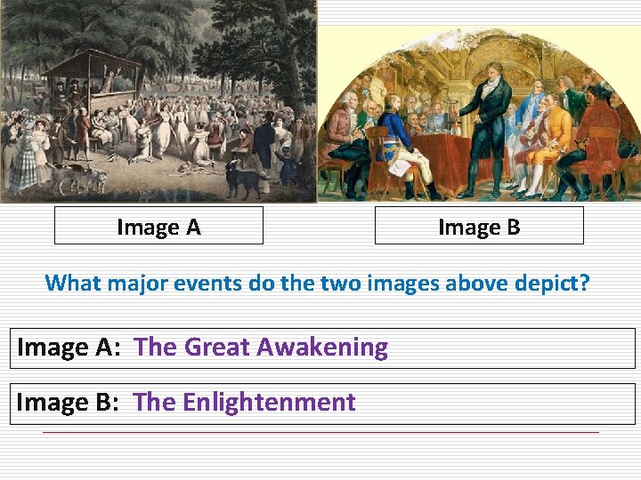 Image A Image B What major events do the two images above depict? Image