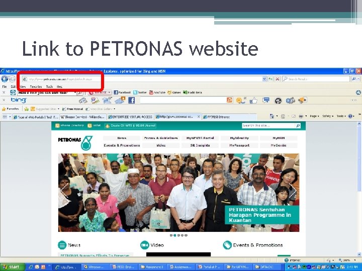 Link to PETRONAS website 