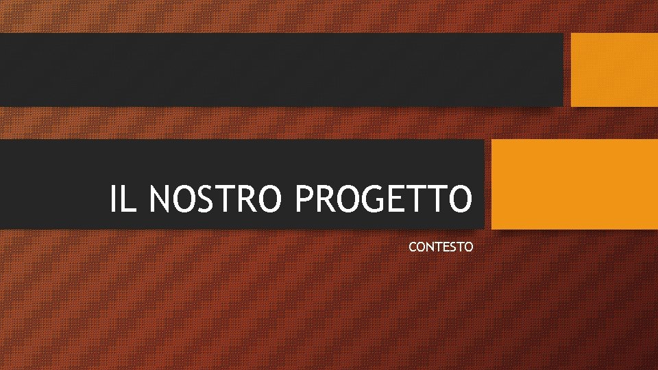 IL NOSTRO PROGETTO CONTESTO 