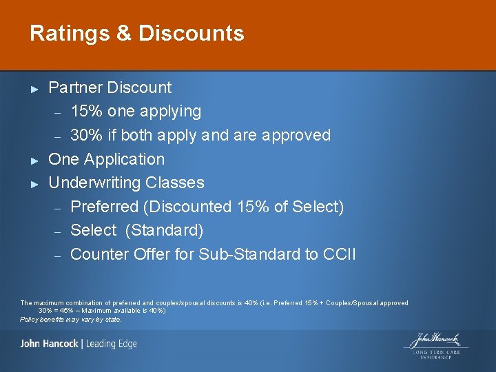Ratings & Discounts ► ► ► Partner Discount – 15% one applying – 30%