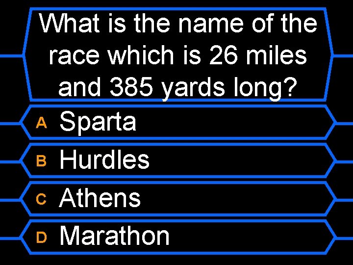 What is the name of the race which is 26 miles and 385 yards