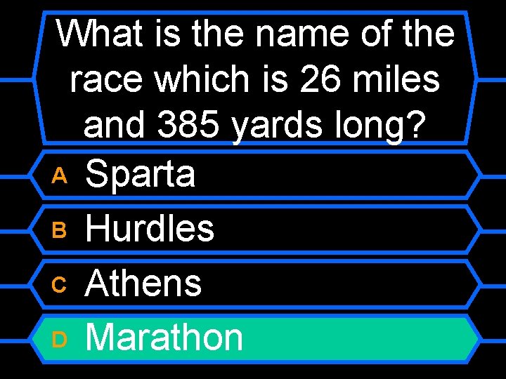 What is the name of the race which is 26 miles and 385 yards