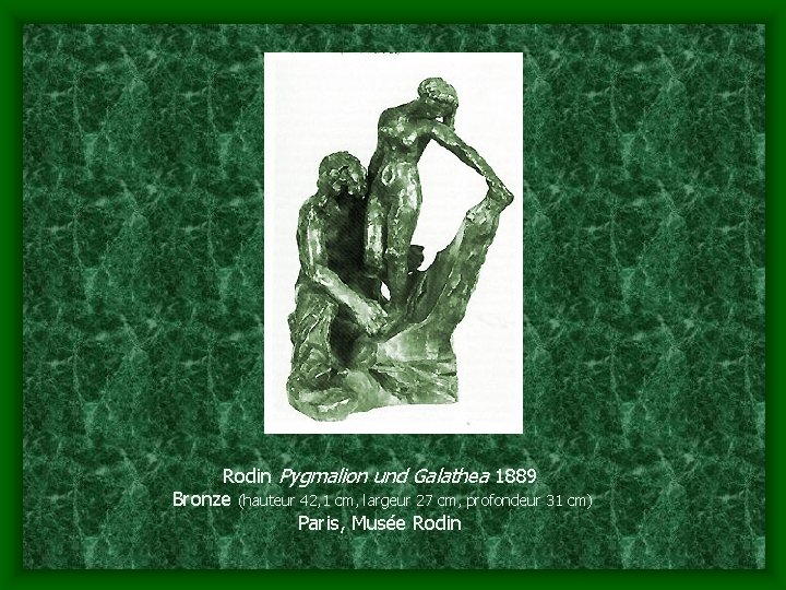 Rodin Pygmalion und Galathea 1889 Bronze (hauteur 42, 1 cm, largeur 27 cm, profondeur
