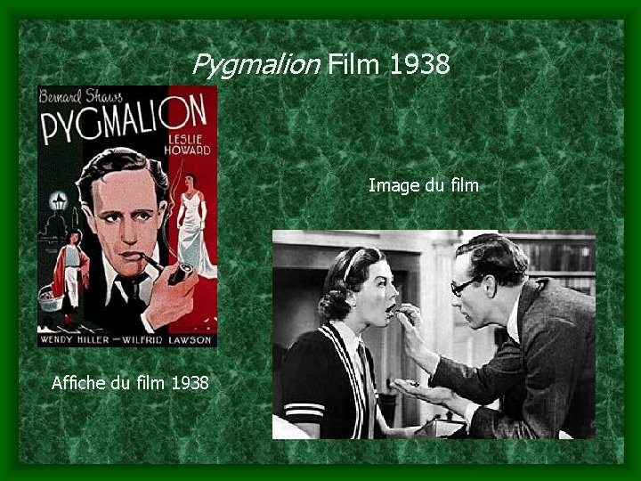 Pygmalion Film 1938 Image du film Affiche du film 1938 