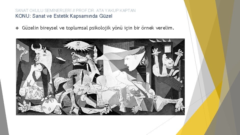 SANAT OKULU SEMİNERLERİ // PROF. DR. ATA YAKUP KAPTAN KONU: Sanat ve Estetik Kapsamında