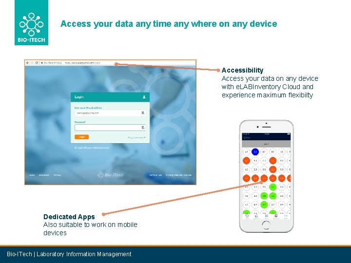 Access your data any time any where on any device Accessibility Access your data