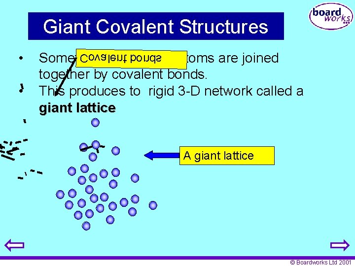 Giant Covalent Structures • • Covalent bonds Sometimes millions of atoms are joined together