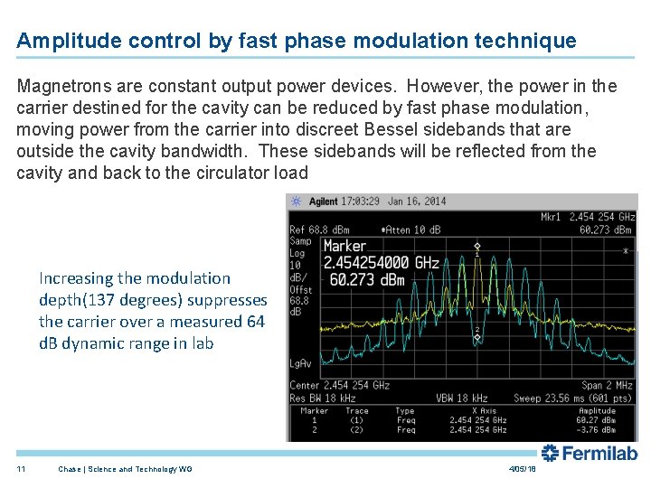 Amplitude control by fast phase modulation technique Magnetrons are constant output power devices. However, Amplitude control by fast phase modulation technique Magnetrons are constant output power devices. However,