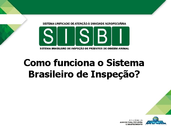 Como funciona o Sistema Brasileiro de Inspeção? 