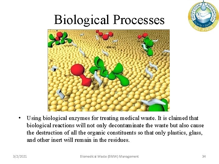 Biological Processes • Using biological enzymes for treating medical waste. It is claimed that