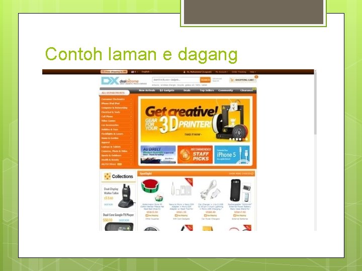 Contoh laman e dagang 