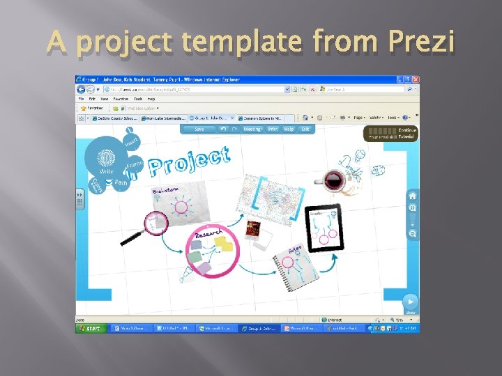 A project template from Prezi 