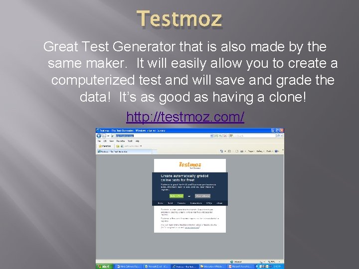 Testmoz Great Test Generator that is also made by the same maker. It will