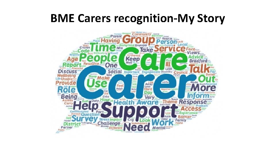 BME Carers recognition-My Story 