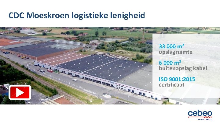 CDC Moeskroen logistieke lenigheid 33 000 m² opslagruimte 6 000 m² buitenopslag kabel ISO