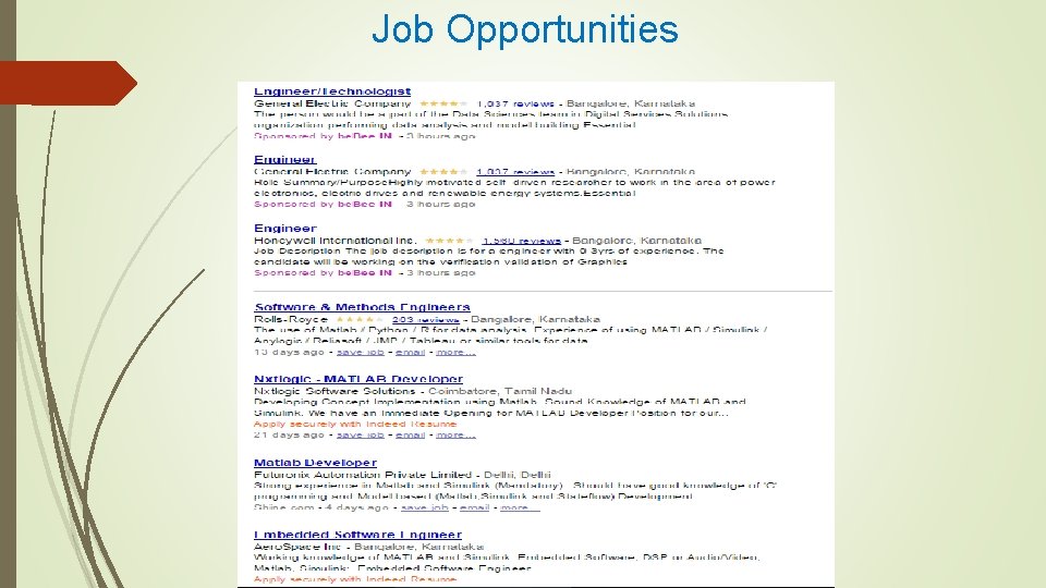 Job Opportunities 