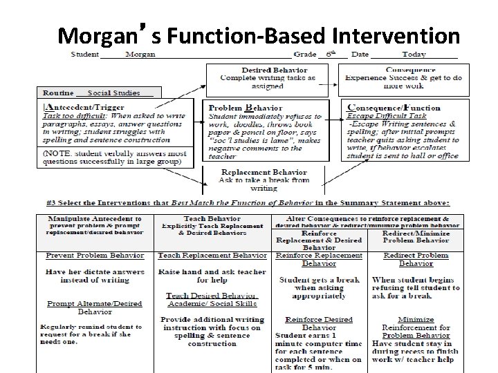 Morgan’s Function-Based Intervention 