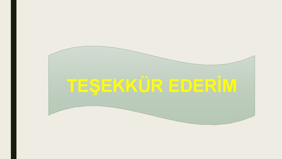 TEŞEKKÜR EDERİM 