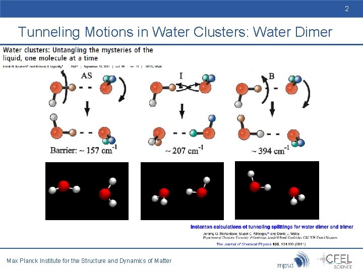 2 Tunneling Motions in Water Clusters: Water Dimer Max Planck Institute for the Structure