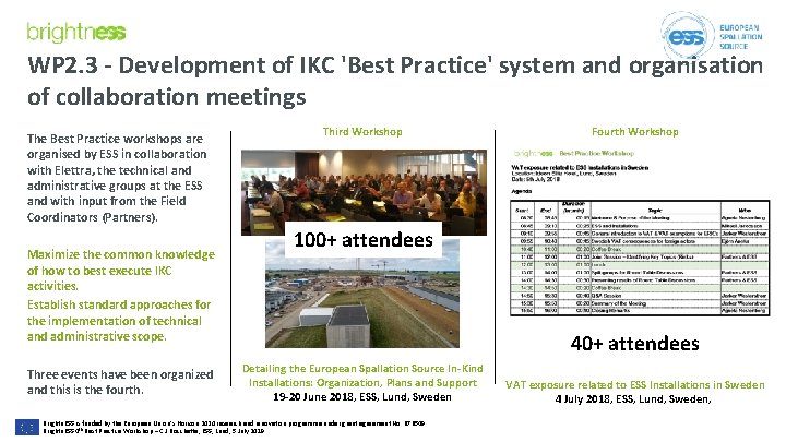 WP 2. 3 - Development of IKC 'Best Practice' system and organisation of collaboration