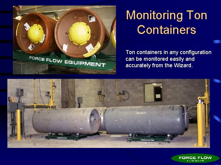 Monitoring Ton Containers Ton containers in any configuration can be monitored easily and accurately